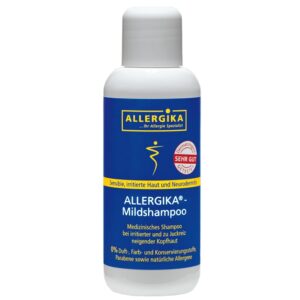 Produktabbildung des ALLERGIKA Mildshampoo für sensible Haut und Neurodermitis in einer 200 ml Flasche