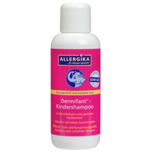 Produktabbildung des Dermifant Kindershampoo bei Neurodermitis und trockener Haut im 200 ml Spender