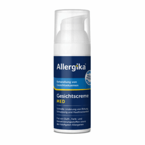 Unsere Allergika Gesichtscreme Anti-Rötung Rosacea Creme MED mit Lichtschutzfaktor 15 hilft, Hautrötungen und Irritationen zu lindern