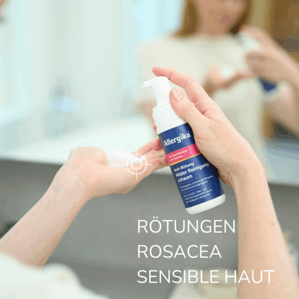 Allergika Reinigungsschaum bei Rosacea & Rötungen –Sanft, beruhigend & seifenfrei