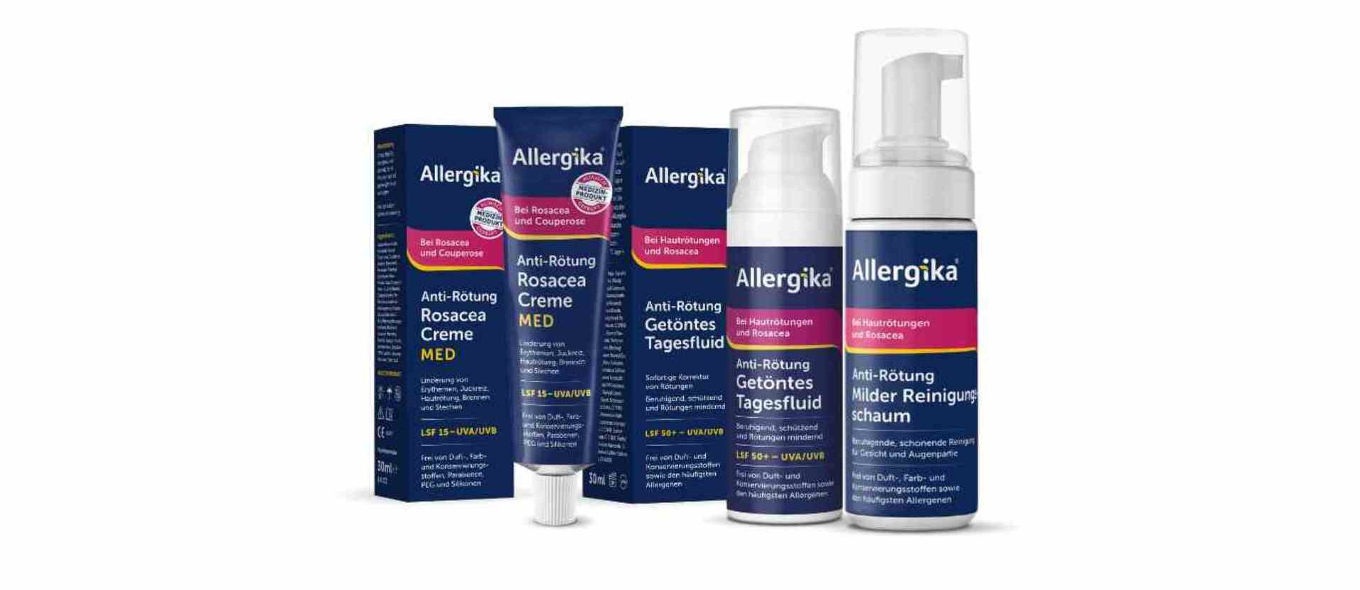 Contentbild_Packshot_Allergika_Rosacea_3-Phasen_1920px Unser Produkt Anti-Rötungen: gezielt die Rosacea-geplagte Haut pflegen und Rötungen deutlich verringern