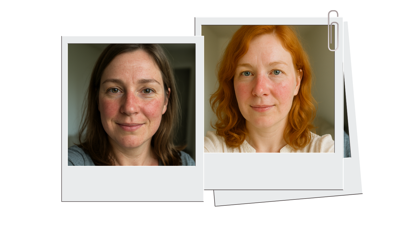 Contentbild_Packshot_Allergika_Rosacea_3-Phasen_Frauengesichter Contentbild Packshot Allergika Rosacea 3 Phasen Frauengesichter